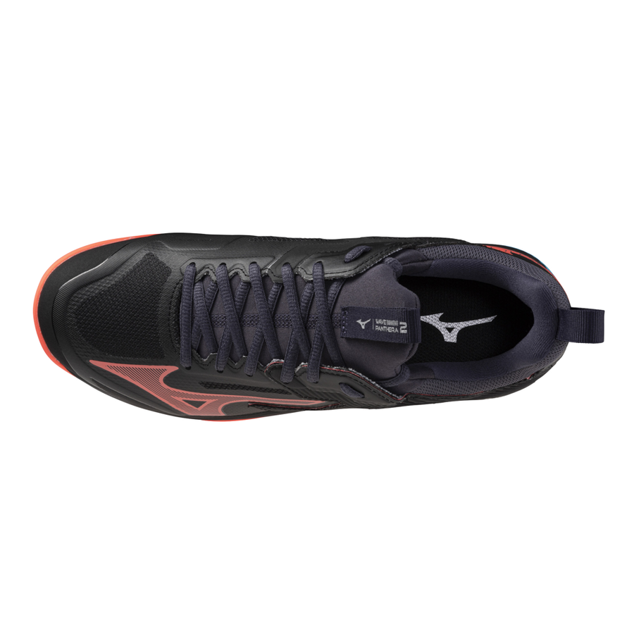 Mizuno WAVE PANTHERA 2 Black/Neon Flame/Peacock Blue